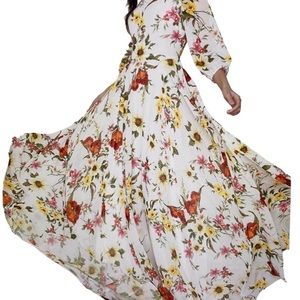 Yumi Kim Woodstock Maxi Dress Size XS Floral Romantic Fairy Cottage Core